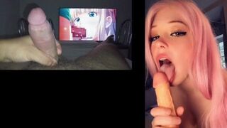 Masturbating Until I Cum While Watching Belle Delphine Blowjob - porn video