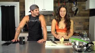 Abbie Maley and Nathan Bronson have a cook off - porn video